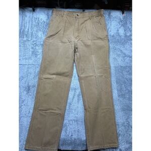 Vintage Carhartt Capenter Pants Men 40x36 Brown Utility Canvas Work Dungaree Fit